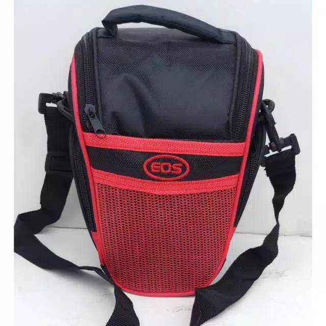 TAS KAMERA DSLR KECIL CANON EOS SLEMPANG SEGITIGA