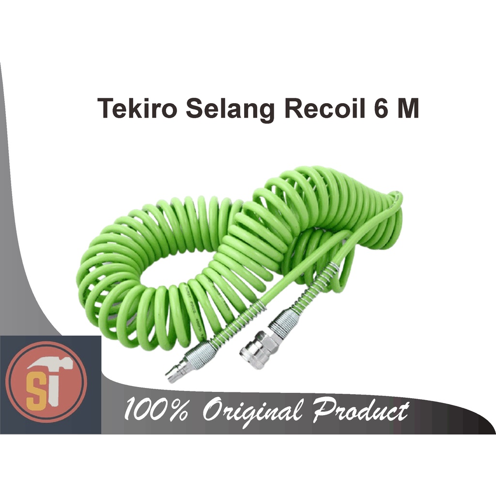 TEKIRO Recoil Hose 6 Meter - Selang Angin Kompresor Spiral
