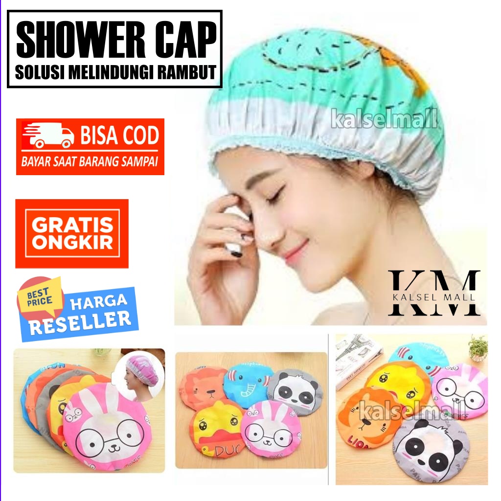 Shower Cap Penutup Pelindung Rambut Kepala Saat Rebonding Salon Dan Mandi Anti Basah Shower Keramas ACK37