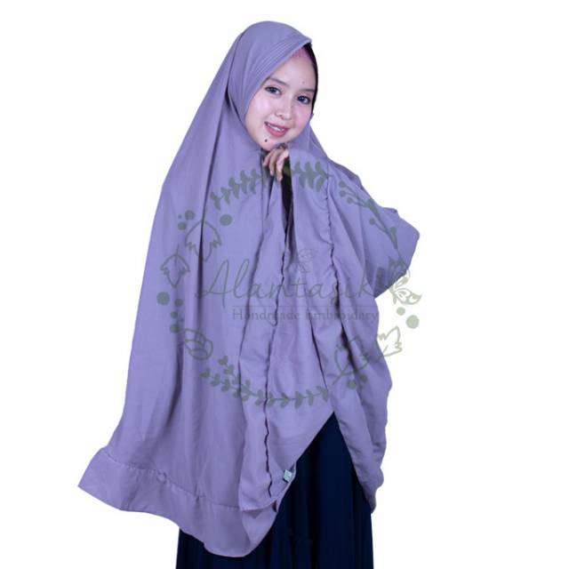 Alantasik - jilbab ALISHA jumbo XL Rempel R.23 / khimar instan hijab syari panjang wanita R.23