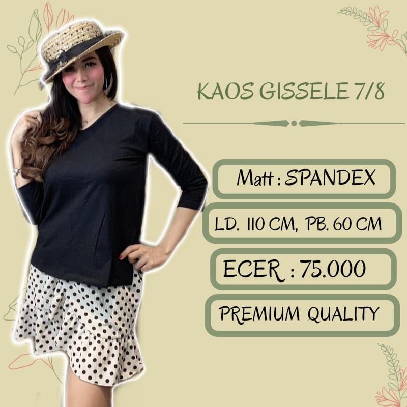 (COD) kaos gissel 7/8 rgb original (grosir beli2)