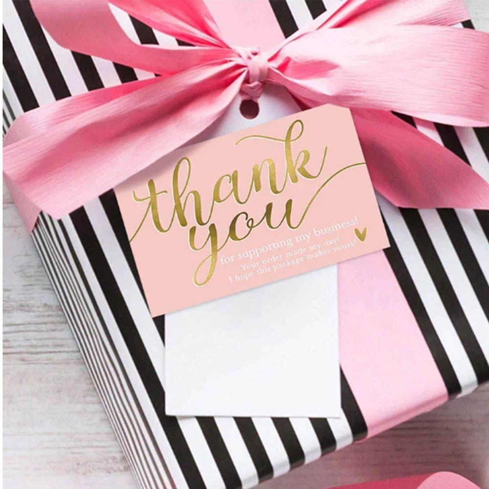 R-flower 50PCS Thank You Card Party Company Wedding Kartu Nama Kecil