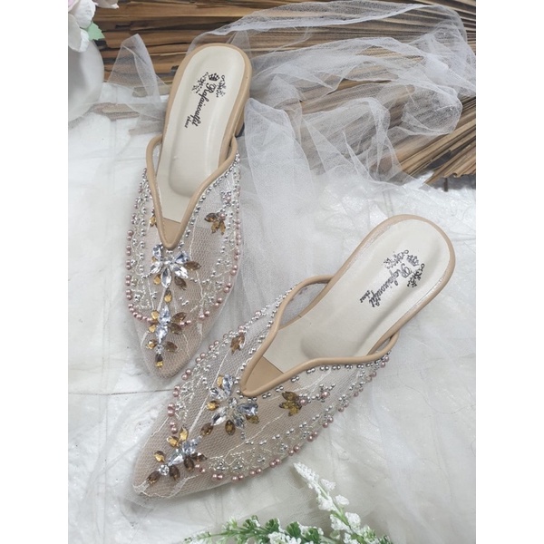 sepatu rianti Nude mate gold  Claras cantik 3cm tahu