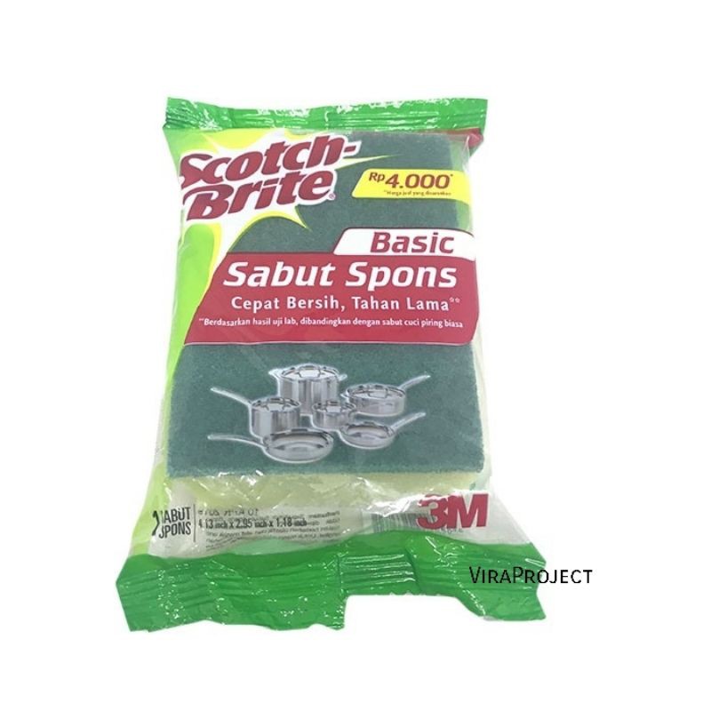 3M SCOTCH BRITE ID-T368 BASIC SABUT SPONS 1PC