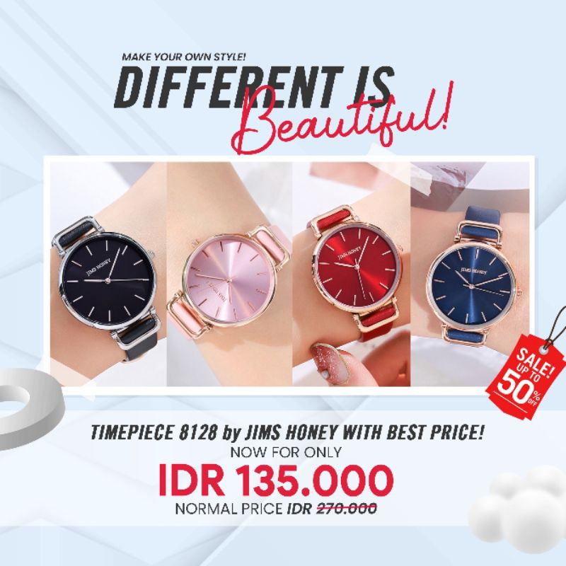 Free Box Jt 8128 Jims Honey Jam Tangan Wanita Anti Air