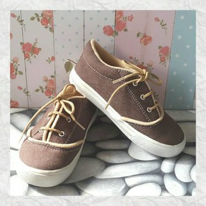 Sepatu Anak Tali Jeans Coklat