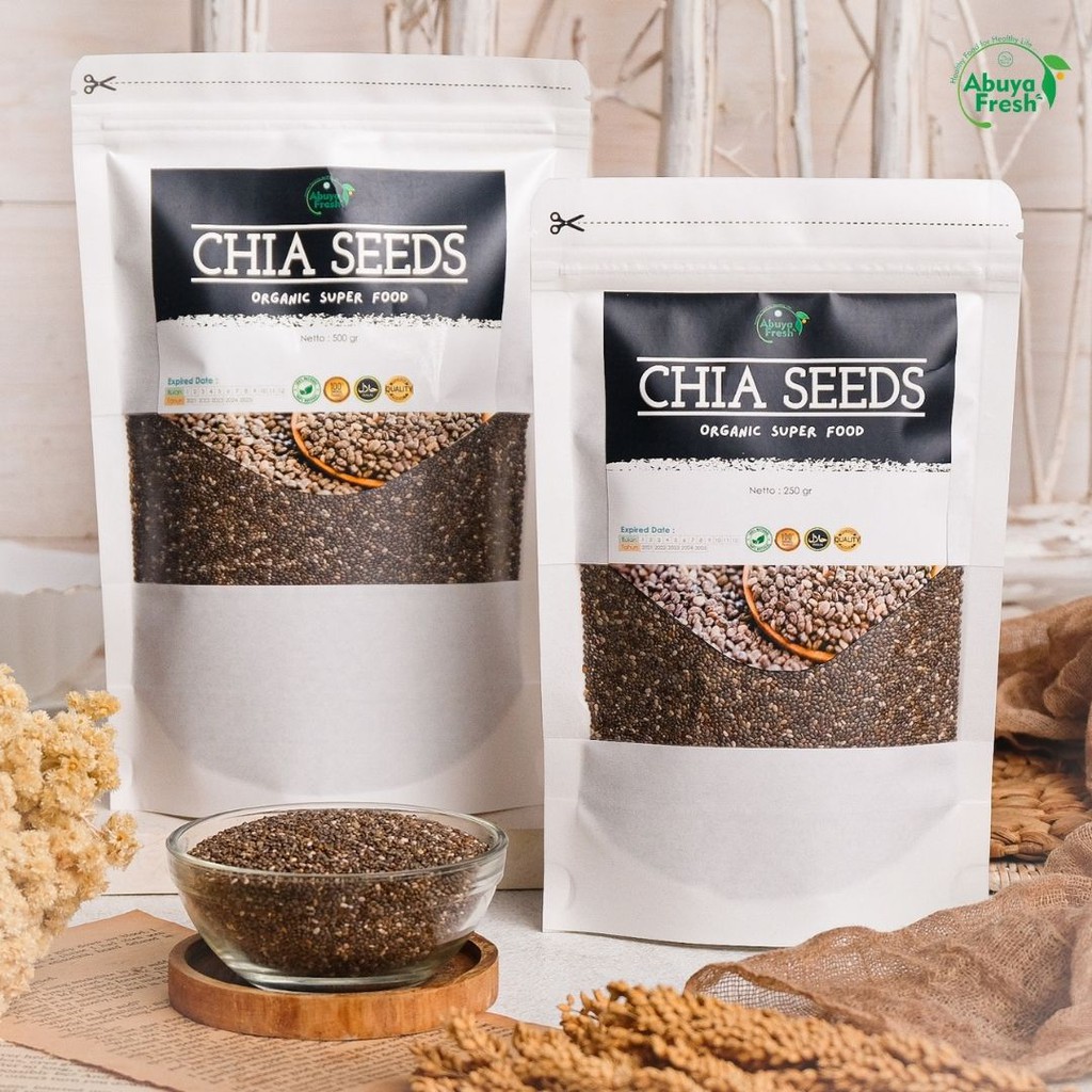 

Chiaseed organic mexico *bersertifikat USDA (GRADE A) Chia Seed Organic Mexico 500 gram 250 gram Premium Original Cia Seed JSR biji bijian