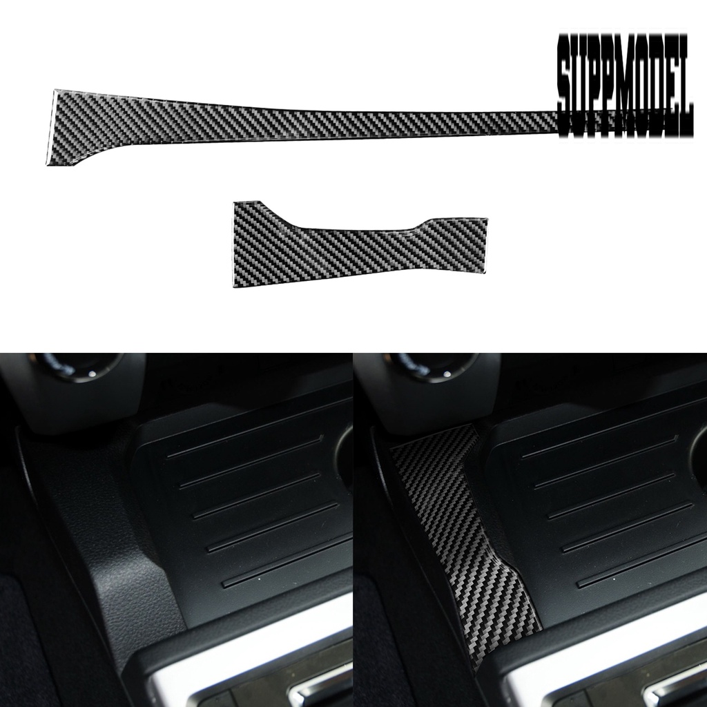 Suppmodelx &lt; 2Pcs / Set Stiker Strip Carbon Fiber Kuat Mudah Dipasang Untuk Dekorasi Interior Mobil Toyota Tundra 2014-2018