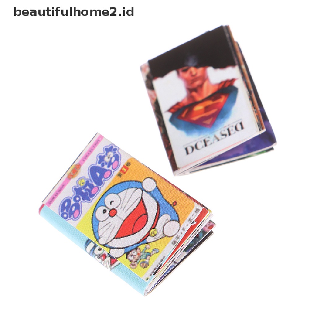 (Beautifulhome2.Id) 12pcs / Set Mainan Miniatur Buku Komik Untuk Dekorasi Rumah Boneka