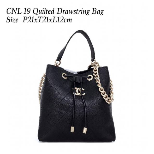 Chanel 19 Quilted Drawstring Bag