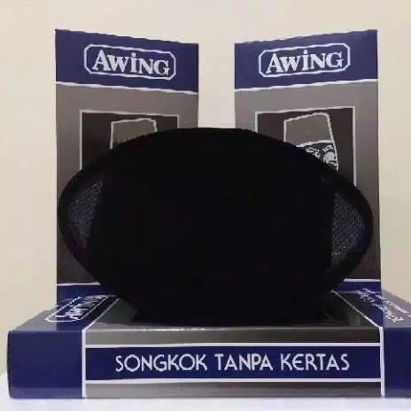 Songkok kopiah peci Kopyah Kopeah AWING beludru hitam AC tinggi 11 ori