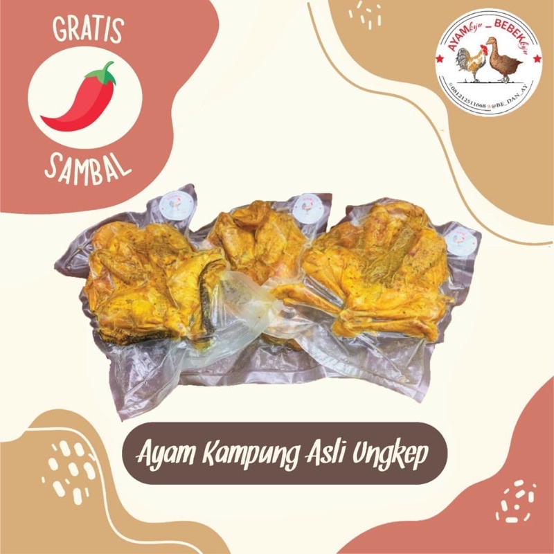 

Ayam Kampung Asli (bukan joper dkk)Ungkep (FROZEN)