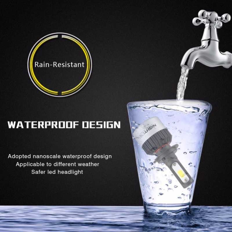 NightEye Lampu Mobil Headlight LED COB 2PCS Car Lamp Putih Cahaya Terang Lampu Mobil Waterproof