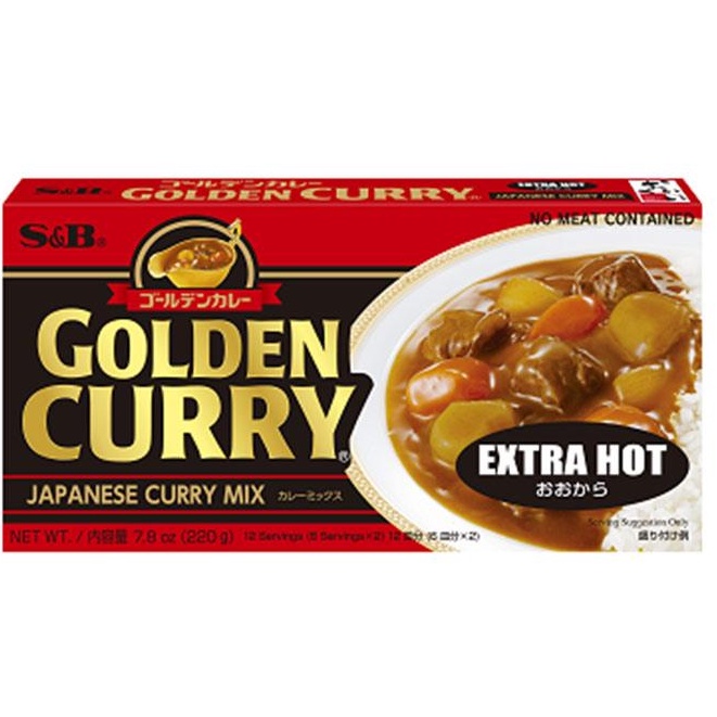 

S&B GOLDEN CURRY MIX EXTRA HOT 220 GR / JAPANESE CURRY MIX
