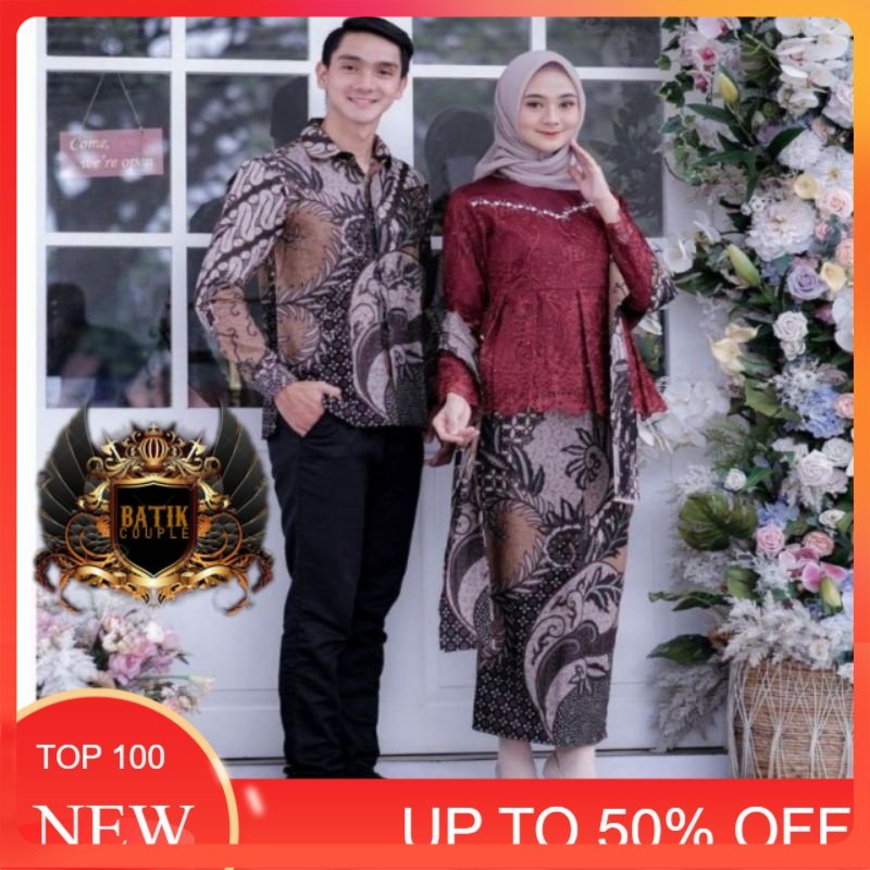 12.12 Kebaya Couple Asyifa Maroon BK