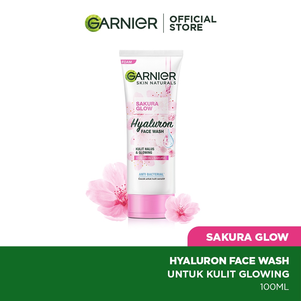 Jual Garnier Sakura Glow Hyaluron Face Wash Pembersih Wajah 100 ml