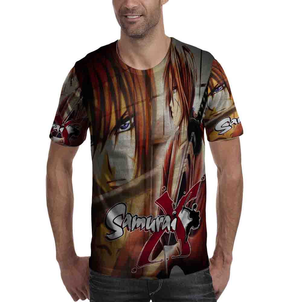 Samurai X Tshirt Fullprint Bahan Polyester Jersey
