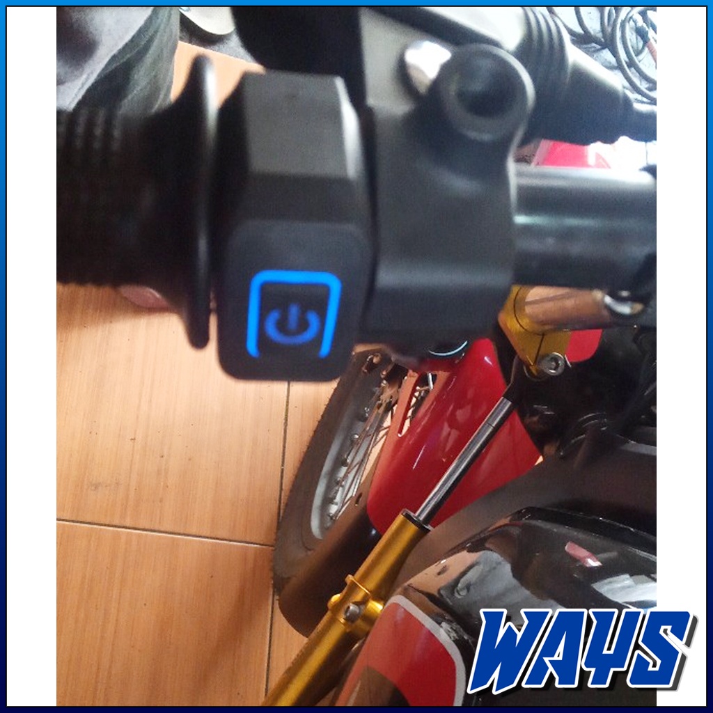 L225 | Saklar LED Switch Tombol On Off Lampu Motor Universal Nmax Aerox PCX ADV Sonic CB 150  CBR Scoopy Fino