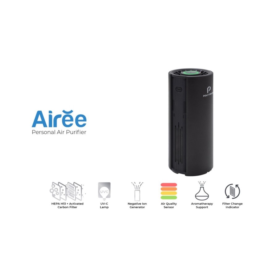 Polytron Airee Personal Air Purifier HEPA Filter H13 UVC Lamp PCP 01