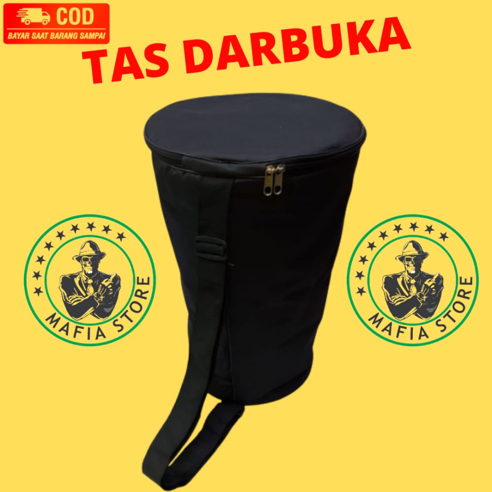 TAS DARBUKA 8 INCH TAS HADROH POLOS HITAM