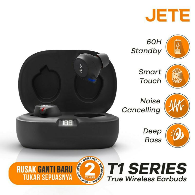 JETE TWS EARPHONE BLUETOOTH T1 SERIES WIRELESS