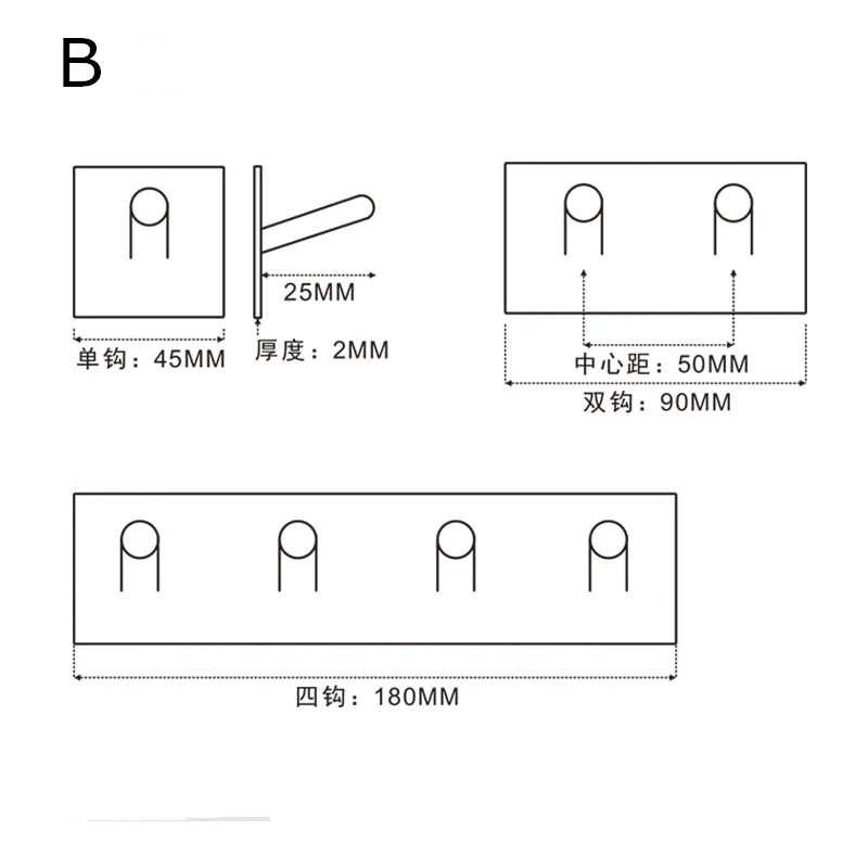 Gantungan Dinding Hook Hanger Stainless Steel SUS304 8958