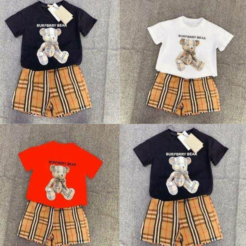 SET CELANA BURBERRY BEAR ( 1 - 4/5Y )