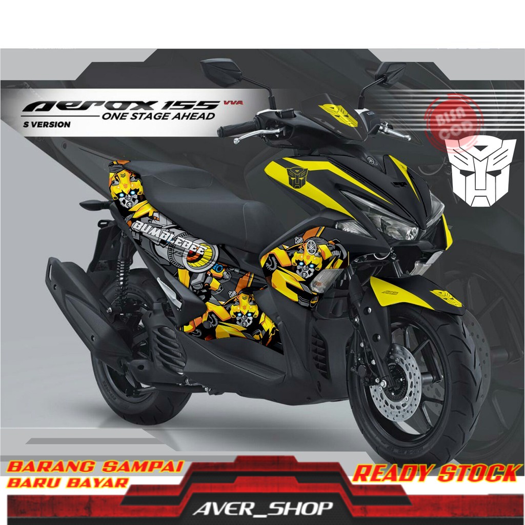 Decal aerox 155 full body laminasi glossy dn doff Striping motor aerox 155 Stiker variasi motor