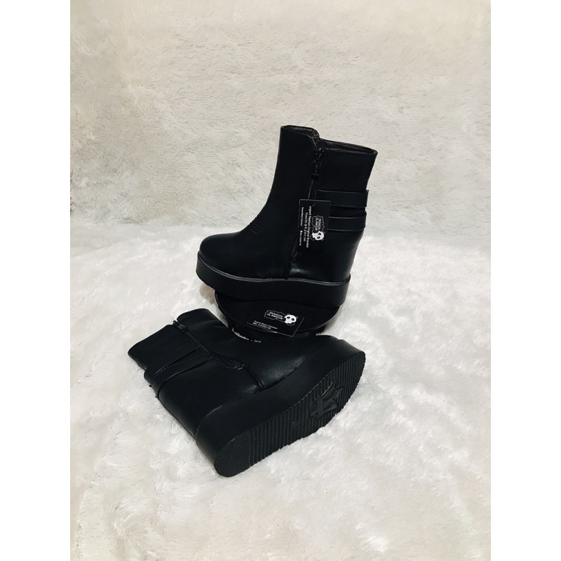 BT10 SEPATU WEDGES BOOTS IMPORT WANITA KOREA BRITISH INGGRIS