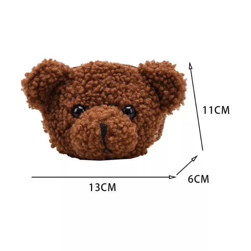 Rully_Tas selempang Kepala Teddy kecil