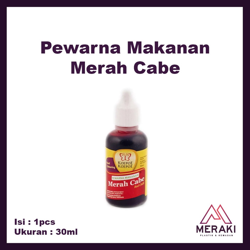 

Pewarna Makanan Koepoe Kupu kupu Merah Cabe