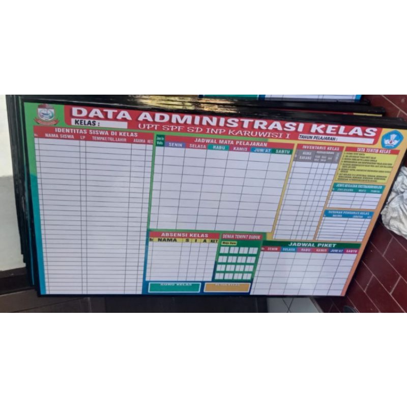 

Papan Data Administrasi kelas Ukuran 81x 122 cm