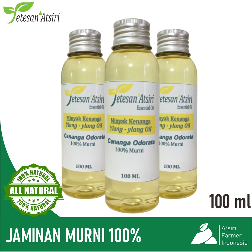 100ml minyak atsiri bunga kenanga murni asli tanpa campuran  ylang ylang pure essential oil therapeutic grade aromatherapy aromaterapi humidifier diffuser burner esensial essensial esential pengharum ruangan