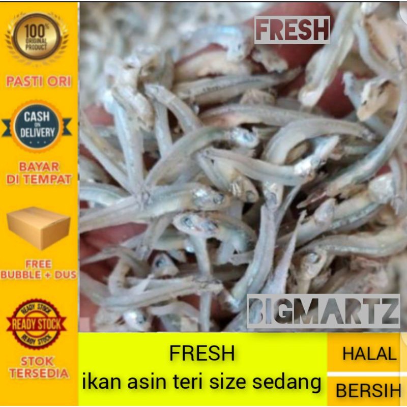 

Ikan asin Teri kacang super size sedang 1kg / Ikan asin