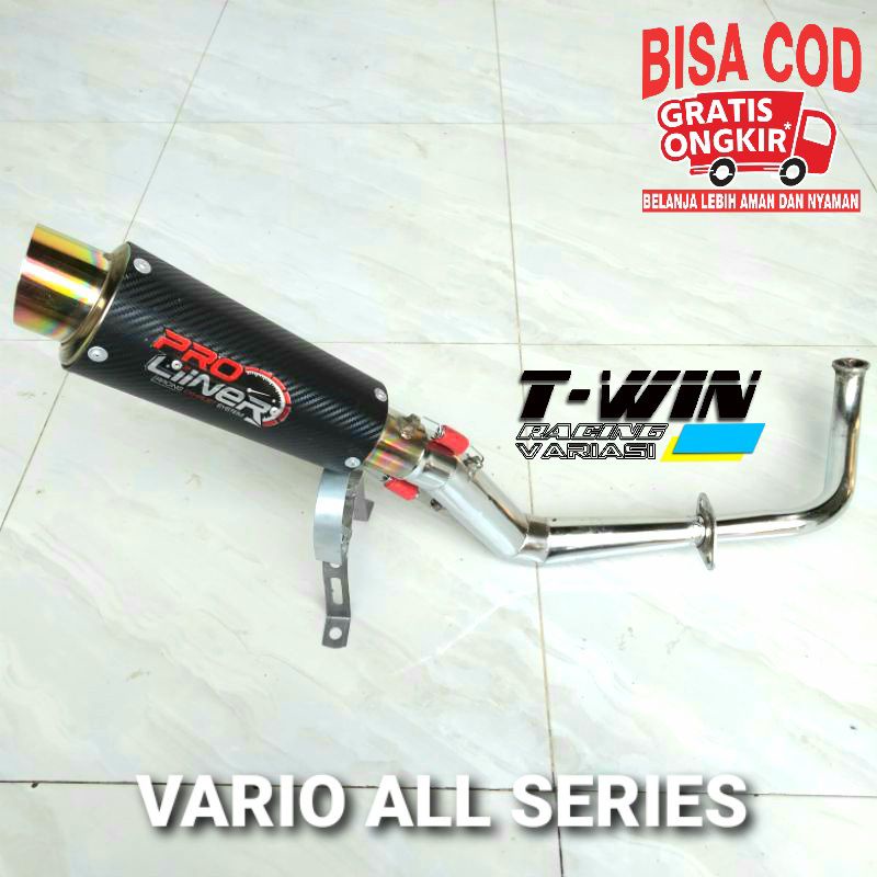 Knalpot Pro Liner Karbon Vario All Series (110 Old / Fi , 125 Old / New , 150 Led / New)