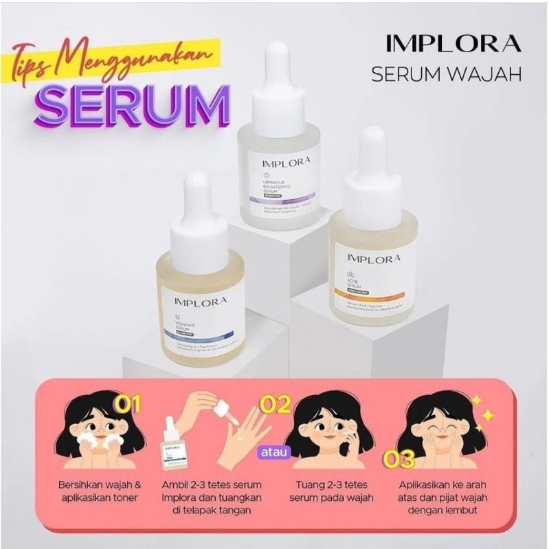 Implora Serum 20 ml - Luminous Brightening Serum / Acne Serum / Midnight Serum / Peeling Serum