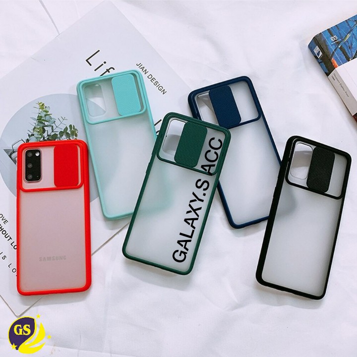 Samsung Note 20 Ultra A01 Core A51 A71 M31 M51 Slide Case Protection Kamera Sliding Pelindung Kamera Matte Candy