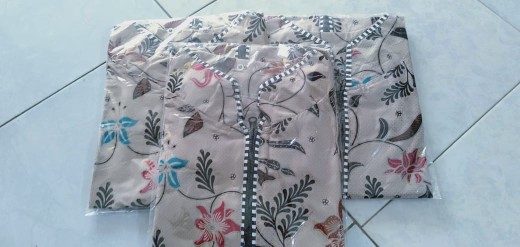 Tey-17 Batik Wanita Asj Sa Hrb026 Kenongo Kemeja Tosca Pendek