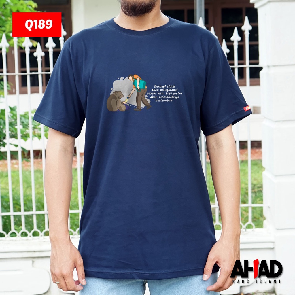 Kaos Islami Ahad - Berbagi tidak akan mengurangi rezeki kita Q191