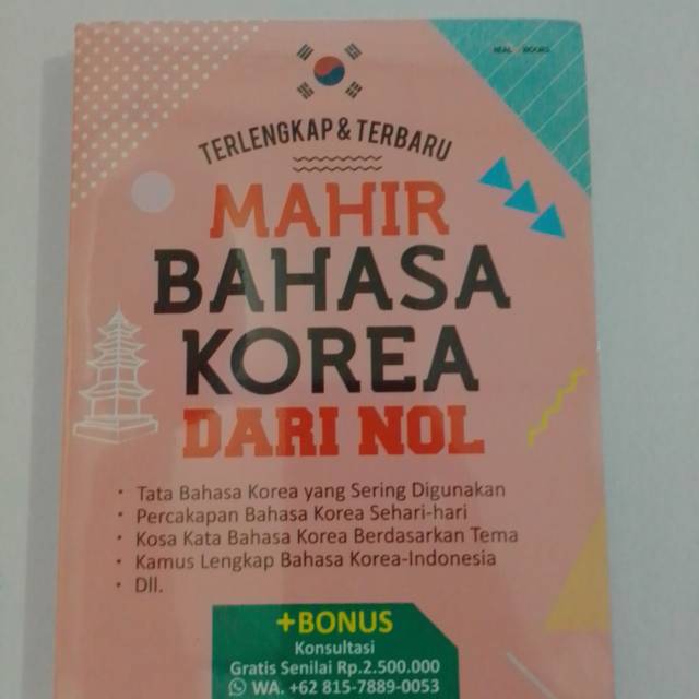 Buku belajar Bahasa Korea Terlengkap dan Terbaru Mahir Bahasa Korea Dari Nol,Buku Belajar Bahasa Kor