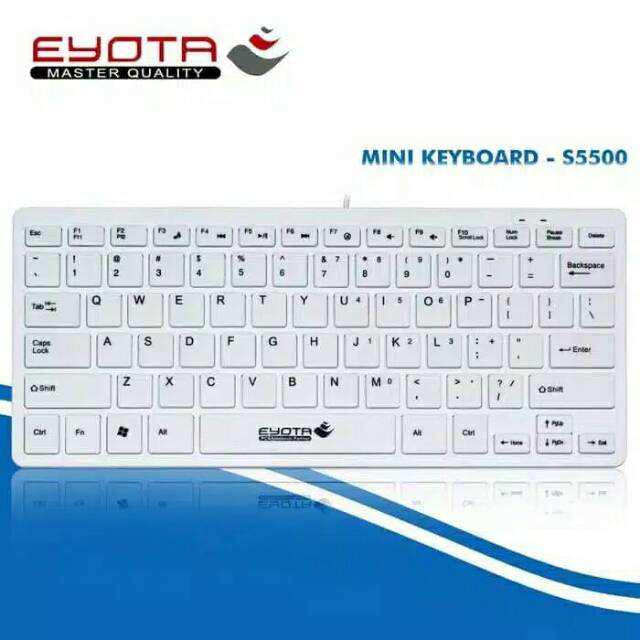 Keyboard Mini EYOTA S5500 Keyboard Eyota mini slim bagus Hitam