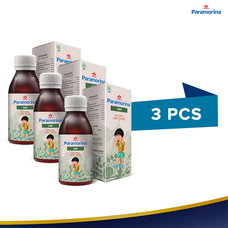 Paramorina OBP 100ml - Obat Batuk Pilek Anak - 3Pcs