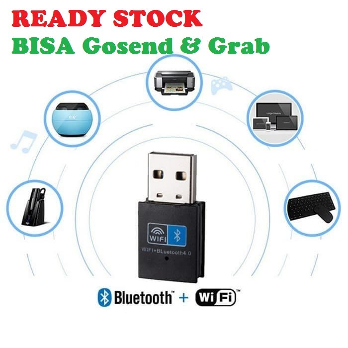 USB Wifi Adapter + Bluetooth 4.0 Dongle (Chipset Realtek RTL8723B)