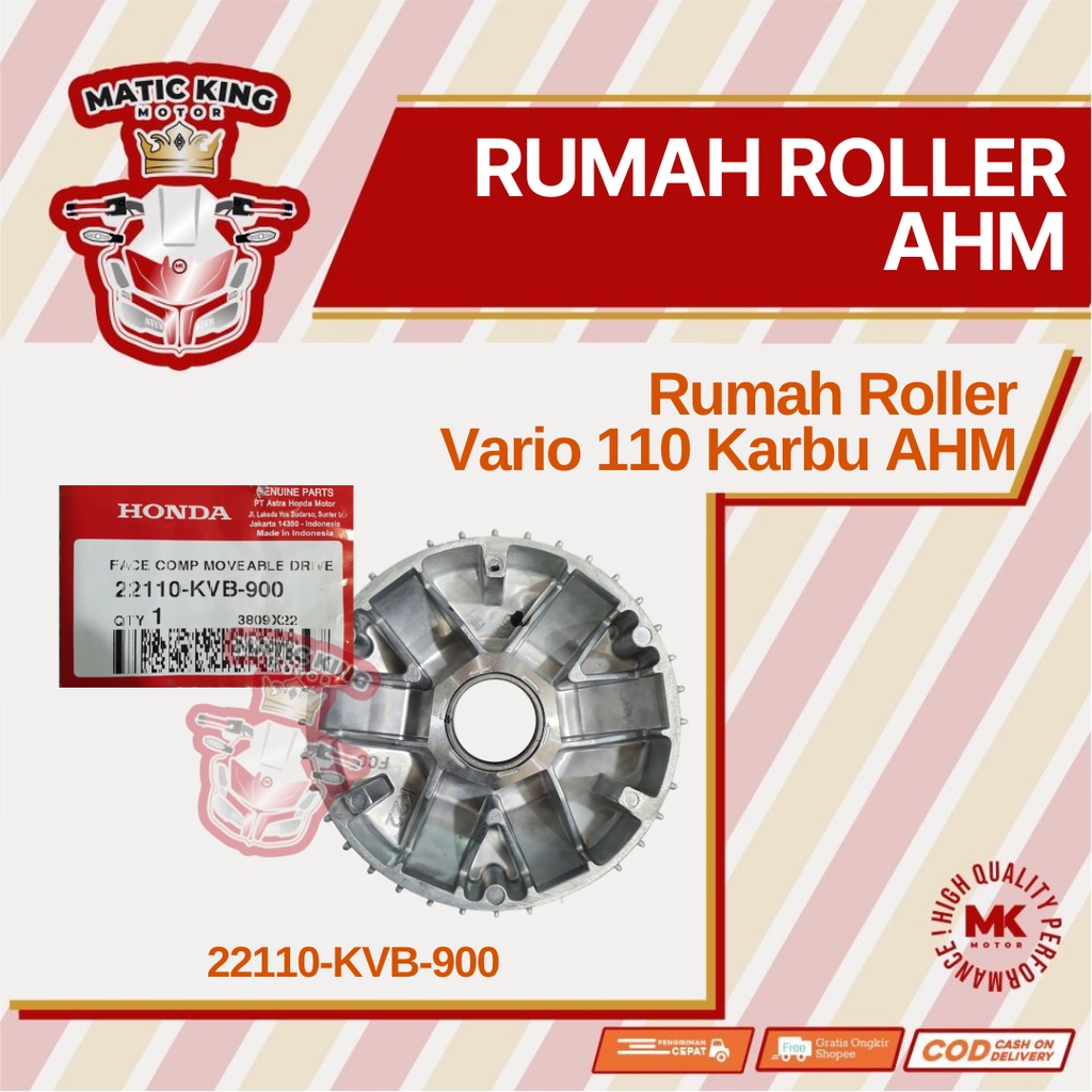 Rumah roller Face Comp Vario 110 Karburator 22110-KVB-900 asli AHM