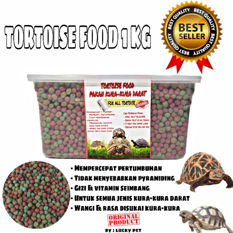 [1 KG] Makanan pakan pelet kura kura darat sulcata sulkata pardalis indian star aldabra russian tort