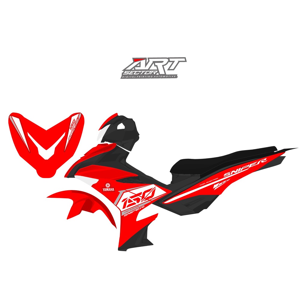 STIKER STRIPING TRANSPARAN JUPITER MX KING 150 SNIPER