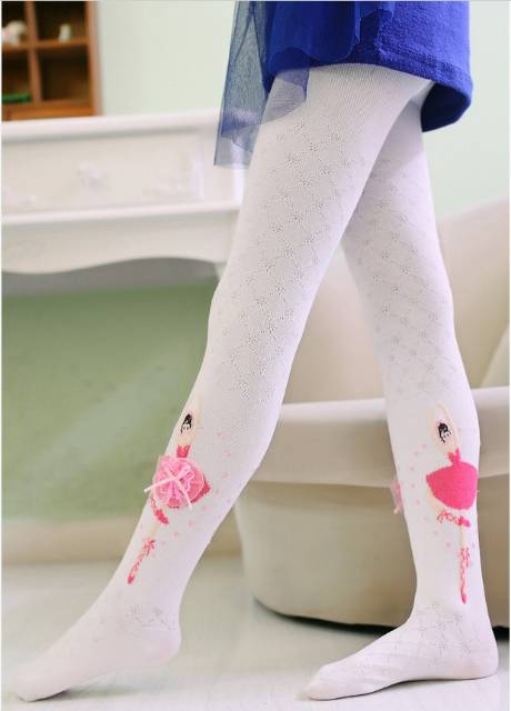 BALLERINA STOCKING PINK / WHITE / kaos kaki balet anak perempuan import pink putih