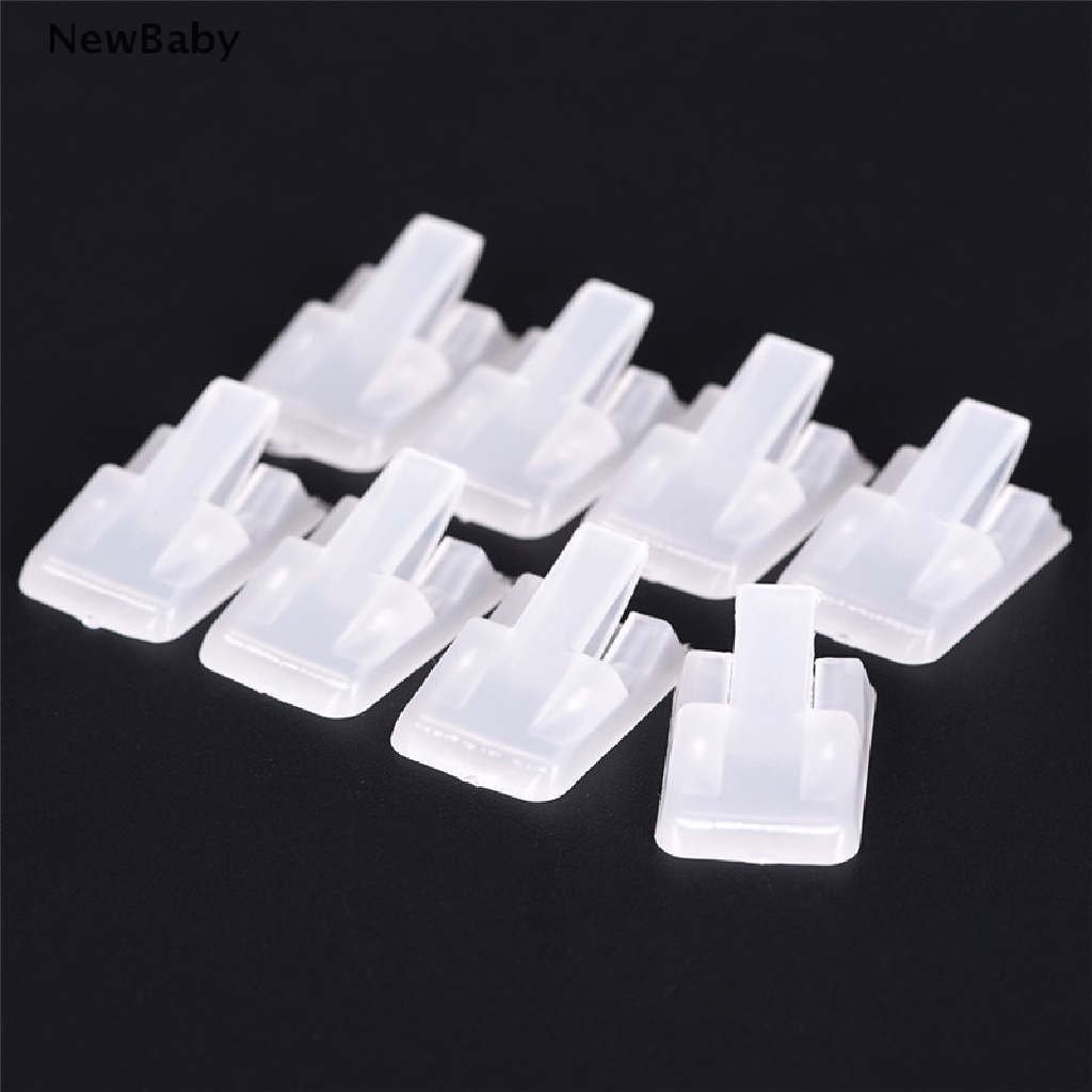 Newbaby 10Pcs Stand Holder Display Perhiasan Cincin Bahan Plastik Frosted