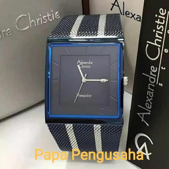 Jam Tangan Pria Original Alexander Cristie AC8333 Blue