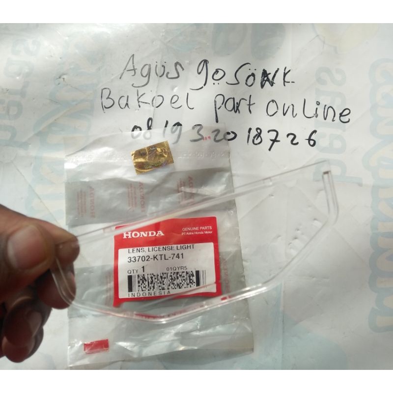 mika kaca lens license Light Honda Supra fit new original 33702 KTL 741
